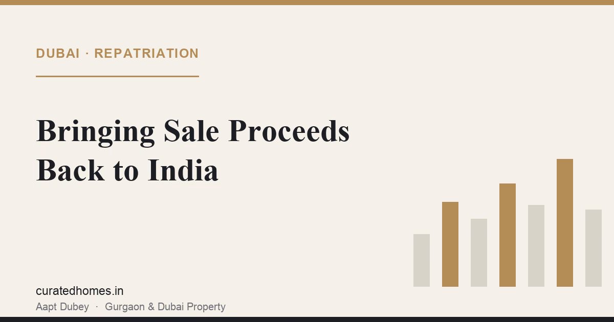 Bringing Dubai Sale Proceeds Back to India. dubai guide, Curated Homes Gurgaon luxury real estate blog