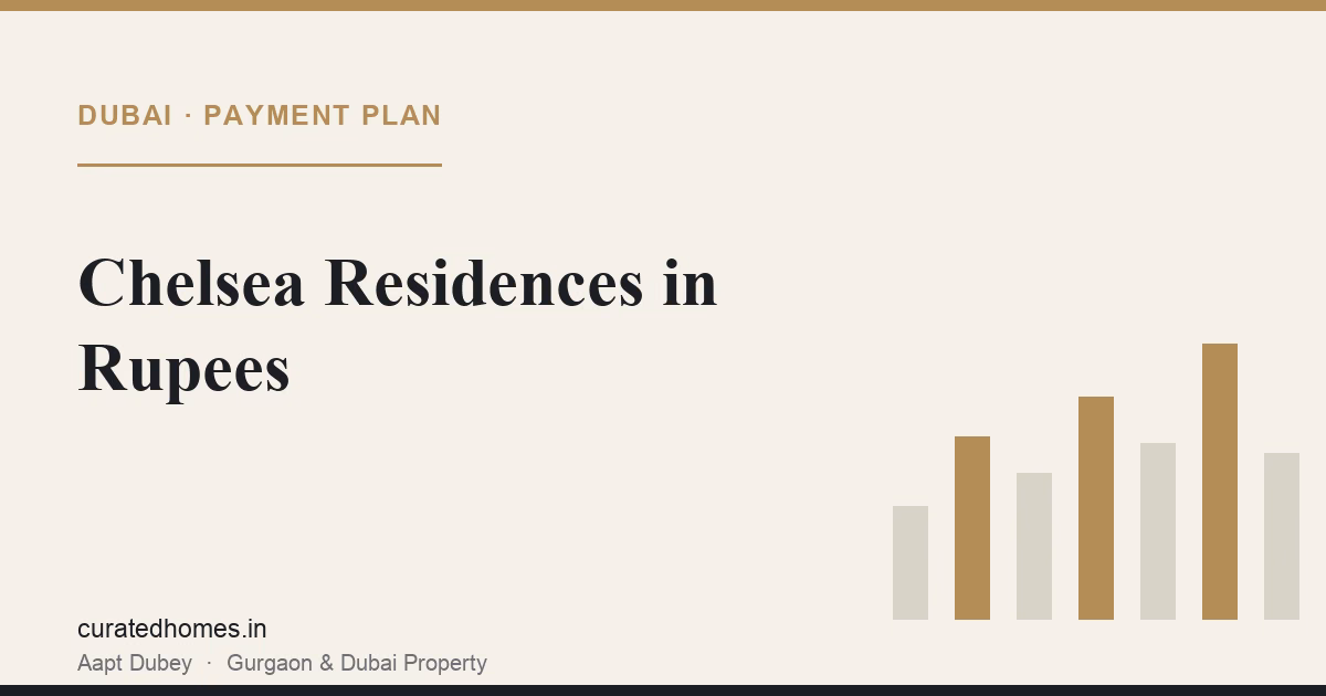 Chelsea Residences Payment Plan Explained in Rupees. dubai guide, Curated Homes Gurgaon luxury real estate blog