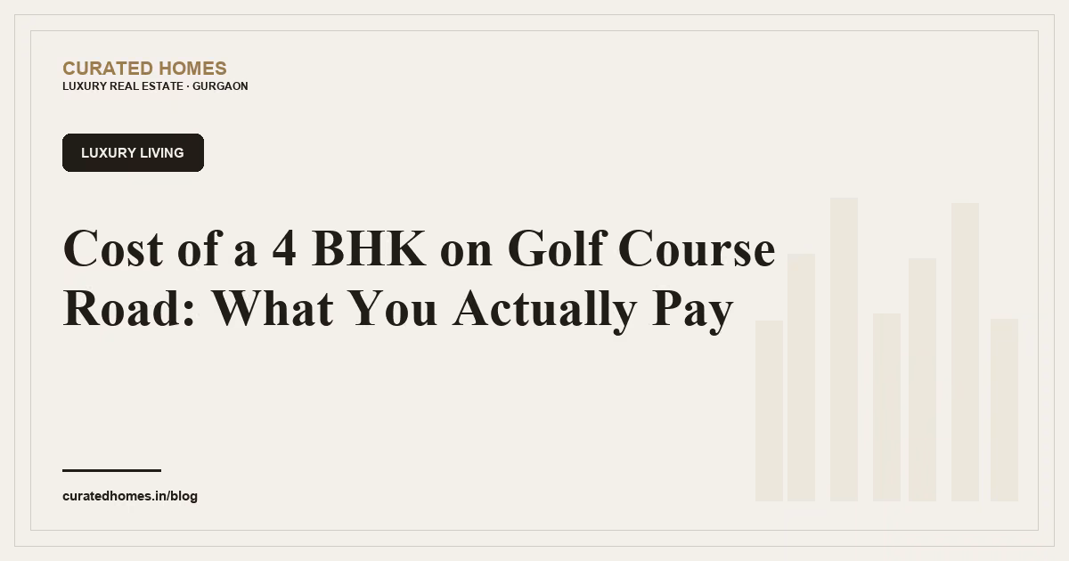 Cost of a 4 BHK on Golf Course Road: What You Actually Pay. luxury living, Curated Homes Gurgaon luxury real estate blog