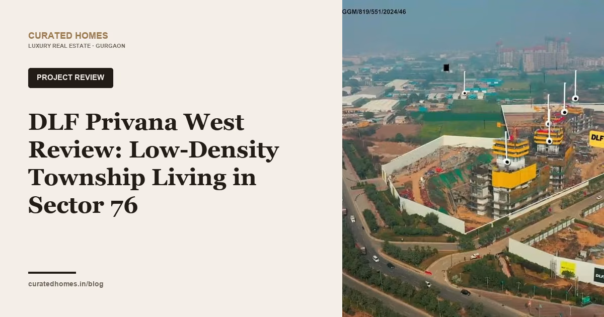 DLF Privana West Review: Low-Density Township Living in Sector 76. project spotlight, Curated Homes Gurgaon luxury real estate blog