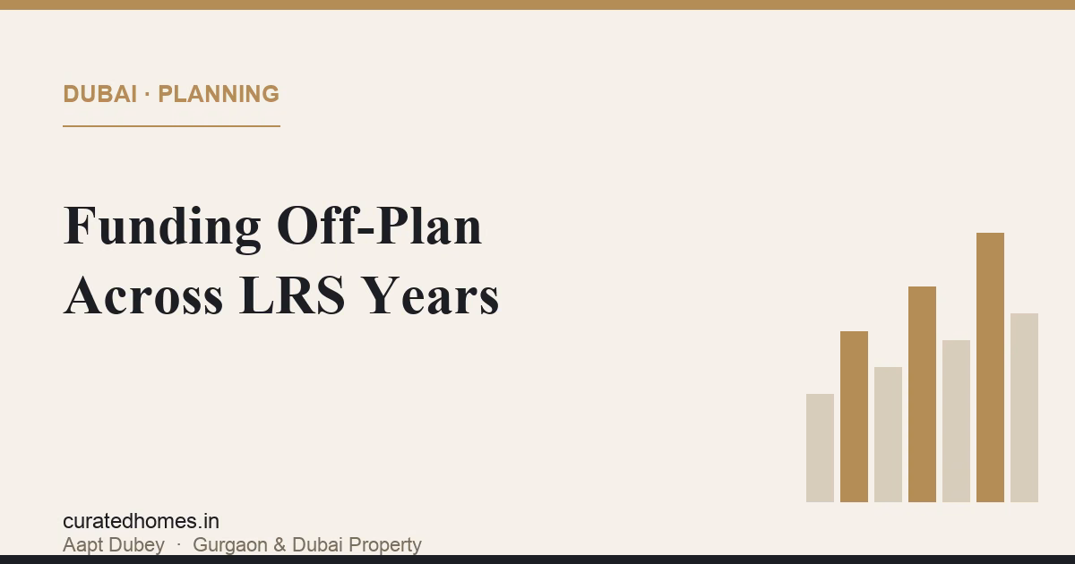 Funding a Dubai Off-Plan Purchase Across Multiple LRS Years. dubai guide, Curated Homes Gurgaon luxury real estate blog
