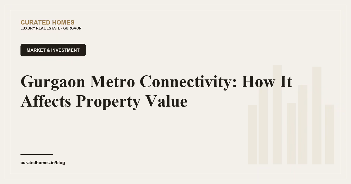 Gurgaon Metro Connectivity: How It Affects Property Value. market & investment, Curated Homes Gurgaon luxury real estate blog