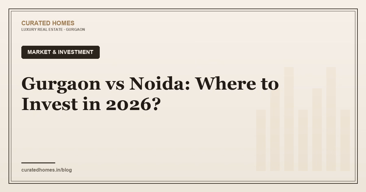 Gurgaon vs Noida: Where to Invest in 2026?. market & investment, Curated Homes Gurgaon luxury real estate blog