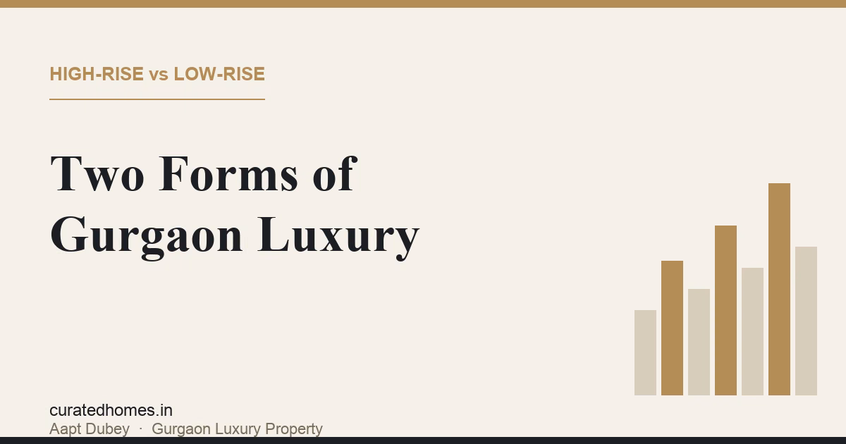 High-Rise vs Low-Rise Luxury in Gurgaon: Which Suits You?. comparison, Curated Homes Gurgaon luxury real estate blog