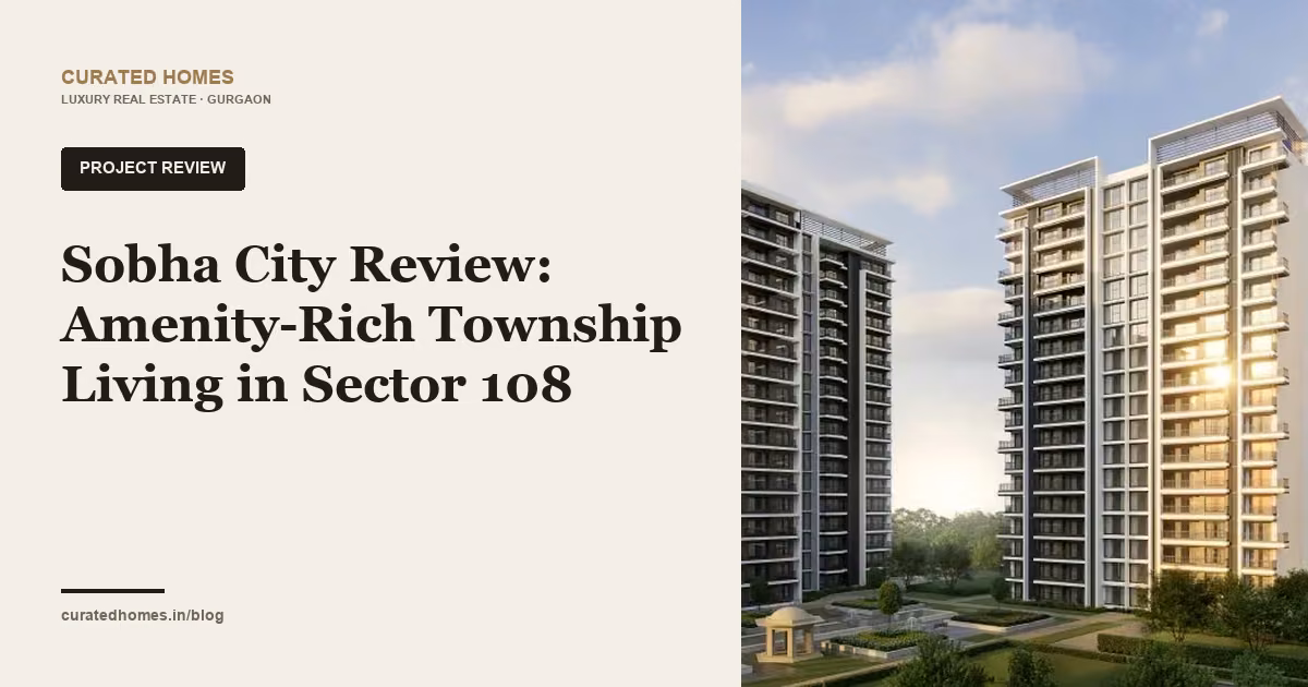 Sobha City Review: Amenity-Rich Township Living in Sector 108. project spotlight, Curated Homes Gurgaon luxury real estate blog
