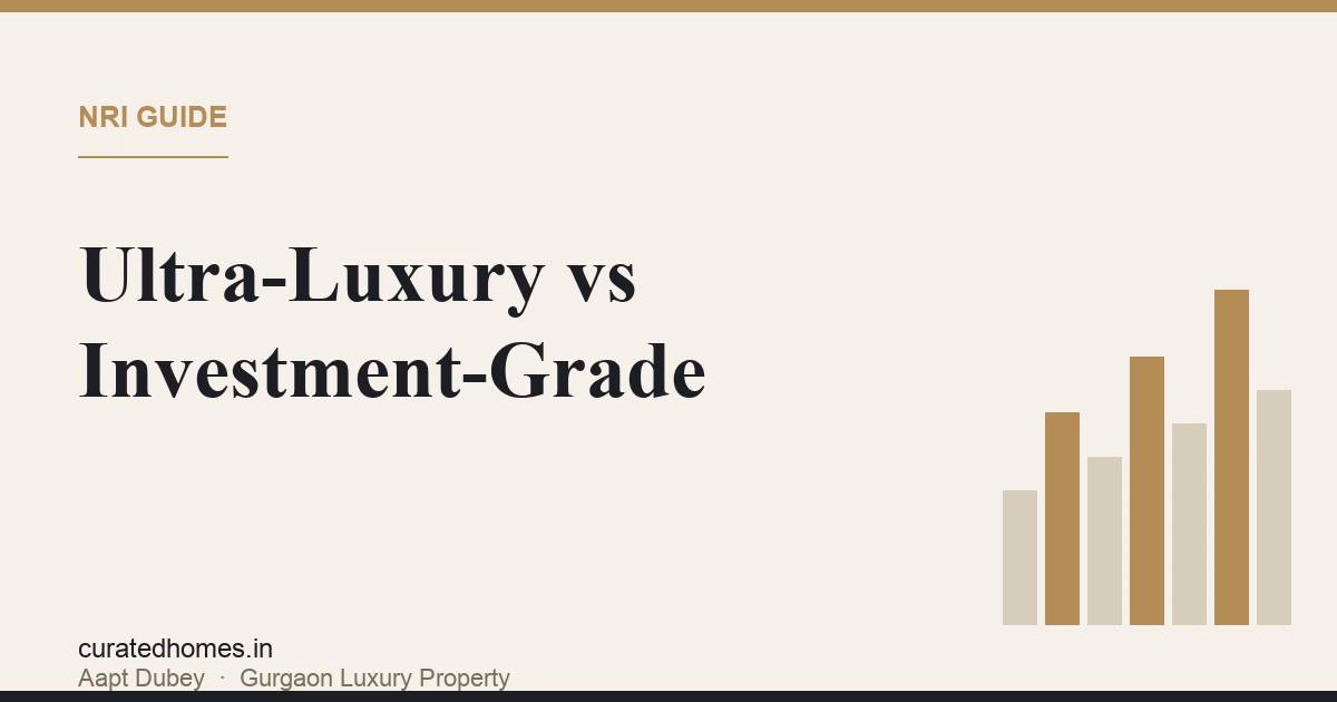 Ultra-Luxury vs Investment-Grade: What Should an NRI Buy in Gurgaon?. nri guide, Curated Homes Gurgaon luxury real estate blog