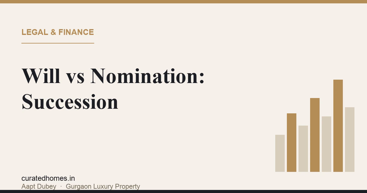 Will vs Nomination for Gurgaon Property: Getting Succession Right. legal & finance, Curated Homes Gurgaon luxury real estate blog