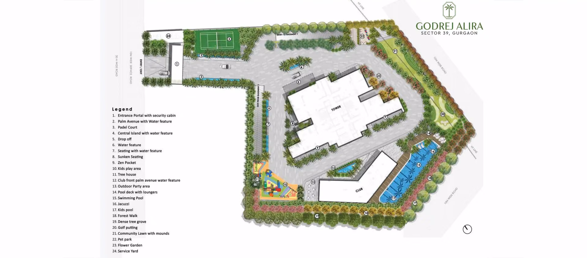 Godrej Alira master plan / site plan, Sector 39, Gurgaon