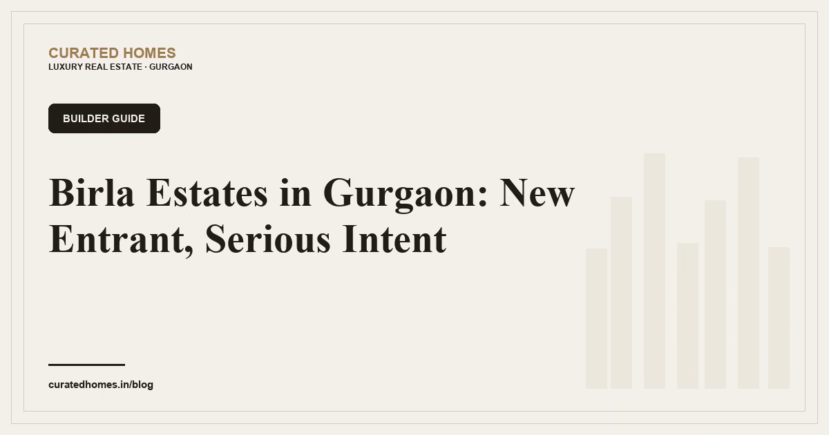 Birla Estates in Gurgaon: New Entrant, Serious Intent. builder guide, Curated Homes Gurgaon luxury real estate blog