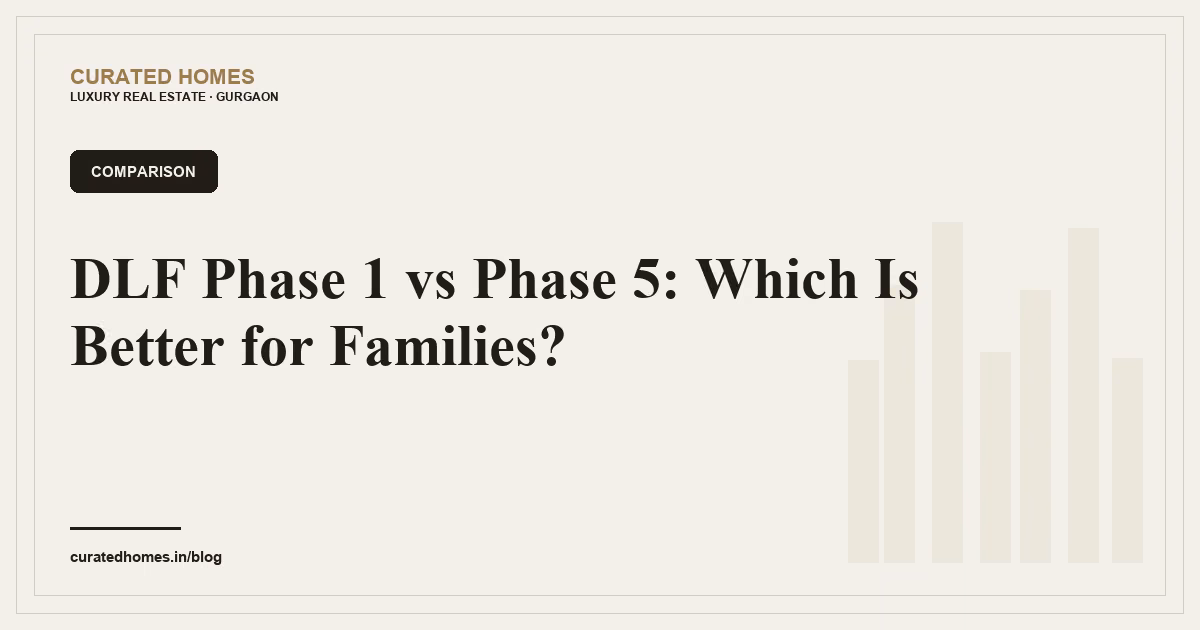 DLF Phase 1 vs Phase 5: Which Is Better for Families?. comparison, Curated Homes Gurgaon luxury real estate blog
