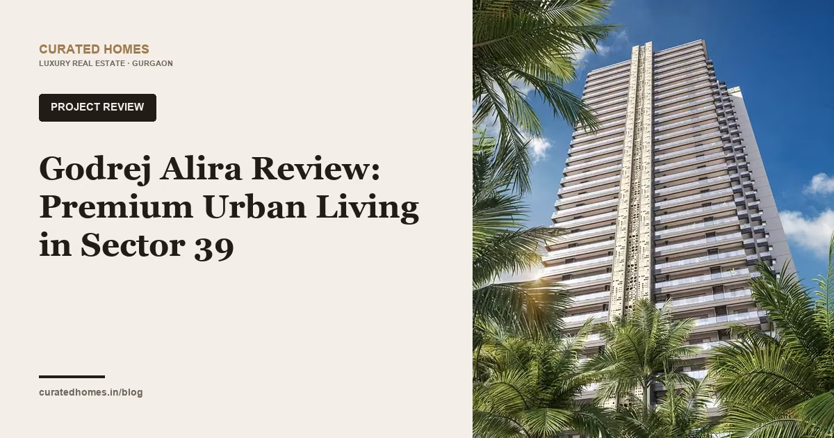 Godrej Alira Review: Premium Urban Living in Sector 39. project spotlight, Curated Homes Gurgaon luxury real estate blog