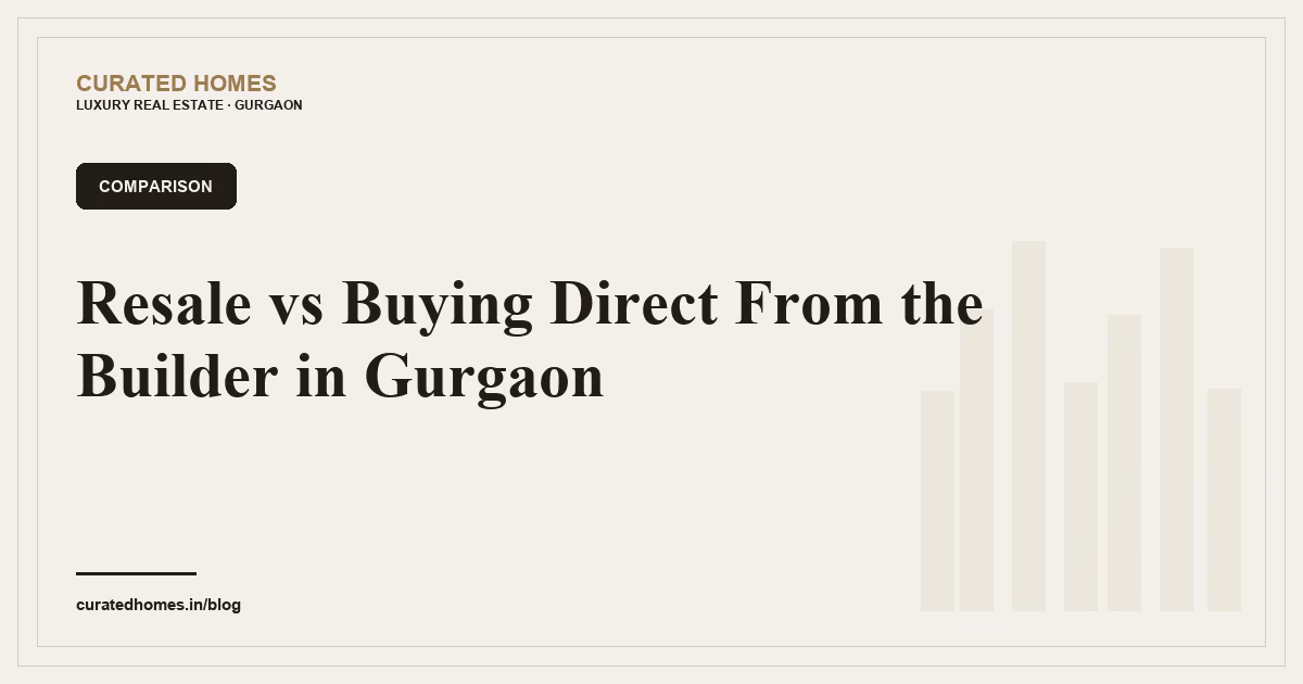 Resale vs Buying Direct From the Builder in Gurgaon. comparison, Curated Homes Gurgaon luxury real estate blog