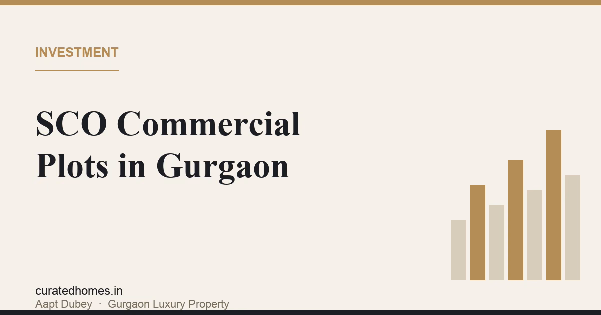 SCO Plots in Gurgaon: A Guide to Shop-Cum-Office Commercial Investment. market & investment, Curated Homes Gurgaon luxury real estate blog